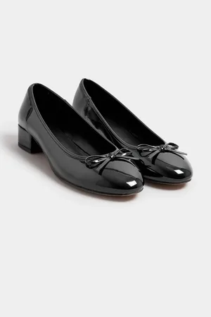 Long Tall Sally Heeled Ballet Patent shoes AU 13 (EU 44)