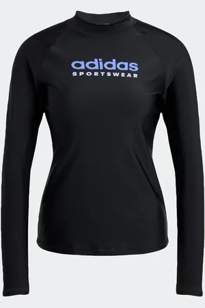 adidas Black Long Sleeve Rash Vest AU 20-22