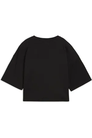 PUMA Black Oversized Womens Wardrobe Ess Short T-Shirt M