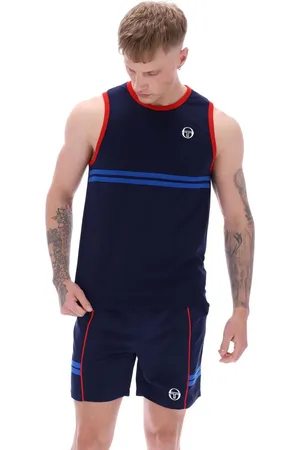 Sergio Tacchini Blue Slim Fit Dallas 100% Cotton Tank Top XS