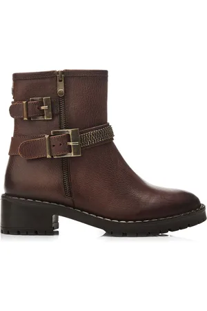 Moda In Pelle Cataner Two Buckle Strap Biker Boots AU 10 (EU 41)