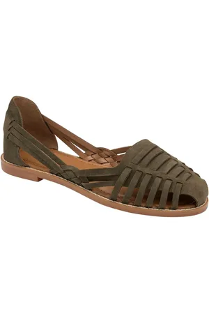 Ravel Green Leather Slip-On Sandals eu42uk8