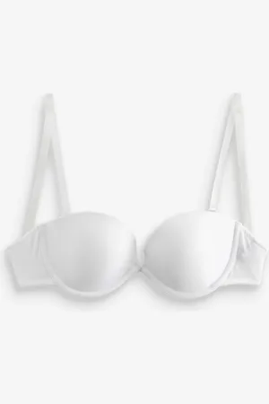 Next White Clear Back Smoothing Strapless Bra A-E 34 C