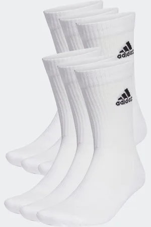 adidas White Cushioned Crew Socks 6 Pack 2-3.5