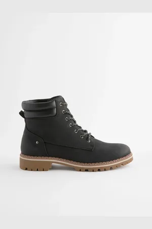 Next Black Extra Wide Fit Forever Comfort Casual Lace-Up Ankle Boots AU 7 XW (EU 38)