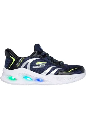 Skechers Blue Slip-Ins Meteor Lights Brisk Beams Trainers AU 2 (EU 35)