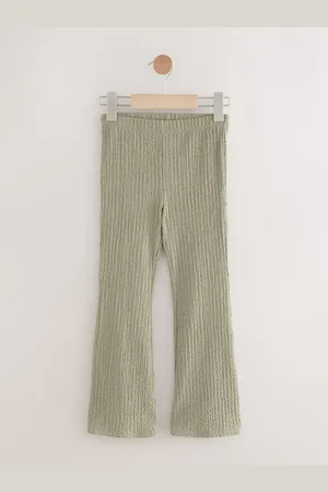 Next Khaki Green Textured Flared Leggings (3-16yrs) 16 Years (176cm)