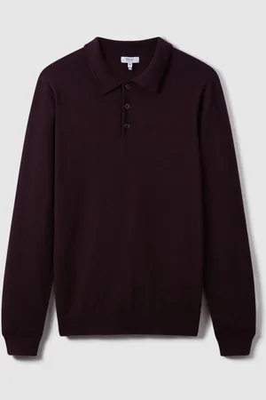 Reiss Trafford Merino Wool Polo Shirt M