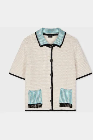 Paul Smith Knitted Button Through Collared Short Sleeve Cardigan XS