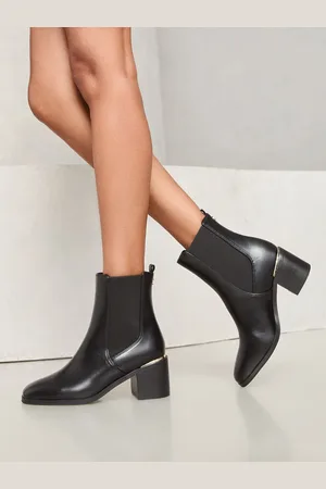 Lipsy London Black Mid Block Heel Formal Heel Clip Chelsea Boot AU 8 (EU 39)