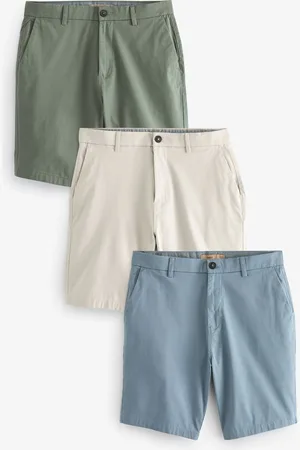 Next Straight Fit Stretch Chinos Shorts 3 Pack 36W x 29L (UK 36 S)