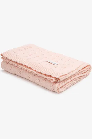 The Little Tailor 100% Cotton Pointelle Knitted Blanket one