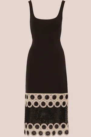 Adrianna Papell Adrianna by Crochet Sheath Midi Dress AU 6