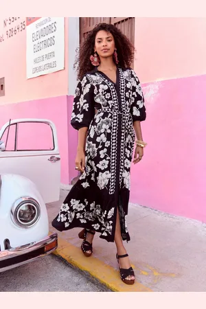 Love & Roses Petite V-Neck Short Sleeve Midaxi Shirt Dress AU 16