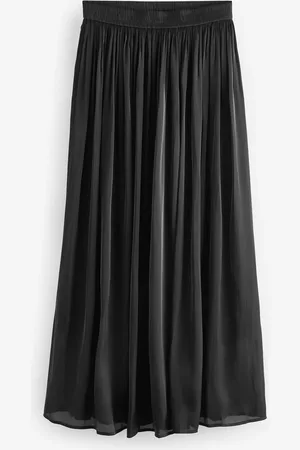Next Metallic Satin Pleated Maxi Skirt AU 16 Tall