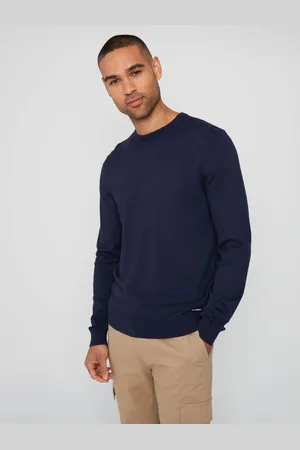 Threadbare Navy Blue Crew Neck Knitted Jumper L