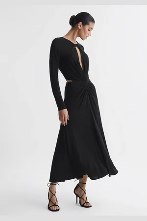 Reiss Faye Twist Cut-Out Midi Dress AU 4