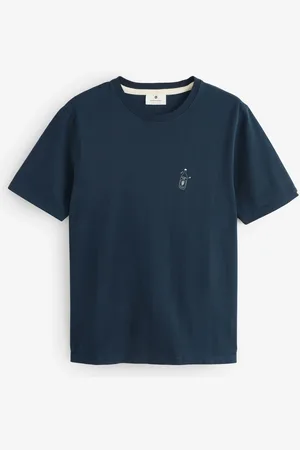 Anerkjendt Navy 100% Cotton Seasonal Graphic T-Shirt M