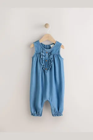 Next Denim Baby Frill Front Romper (0mths-2yrs) 1.5