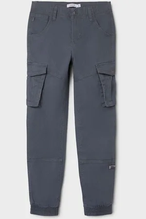 NAME IT Grey Boys Cargo Trousers 116122cm