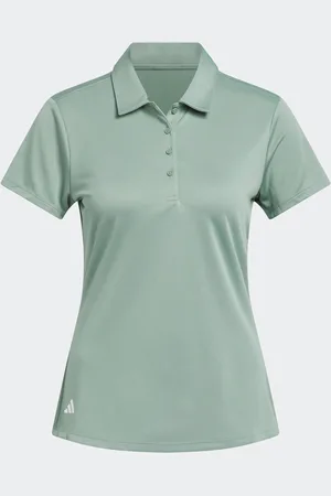 adidas Womens Solid Performance Short Sleeve Polo Shirt L Reg