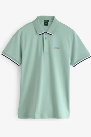 HUGO BOSS Regular-Fit Paddy Hidden Placket 100% Cotton Polo Shirt medium