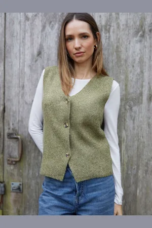 Threadbare Green Knitted Waistcoat AU 10
