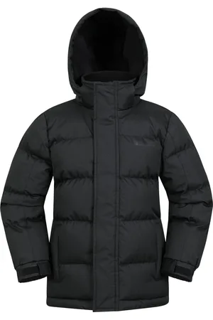 Mountain Warehouse Black Kids Snow II Water Resistant Padded Jacket 9