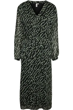 VERO MODA Chiffon Belted Animal Midi Dress AU 6