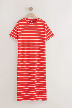 Next Stripe Knitlook Short Sleeve Dress XL