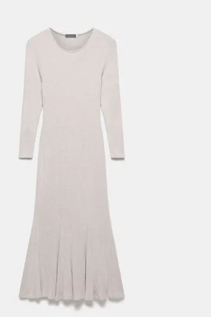 mint&berry Cosy Ribbed Jersey Midi Dress L