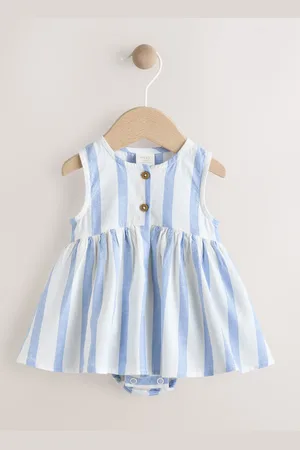 Next Baby Broderie Woven Integral 100% Cotton Dress (0mths-2yrs) Up to 1 Month (56cm)