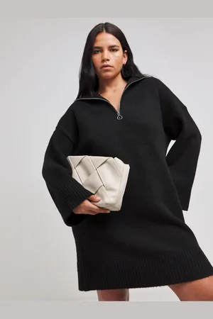 Simply Be Zip Neck Knitted Mini Dress AU 16-18