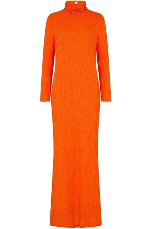 DASKA Silia Maxi Dress With Long Sleeves In A Textured Fabric M
