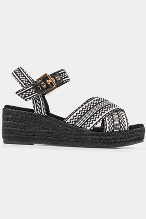 Joe Browns Black Microsuede Platform Wedge Sandals AU 10 (EU 42)