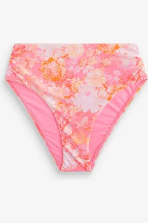 Laura Ashley Coral Pink Mathilde High Waist Bikini Bottoms AU 12