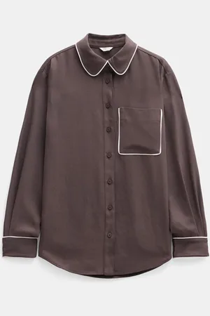 Hush Puppies Kinsey Long Sleeve Piping Detailed Shirt AU 16