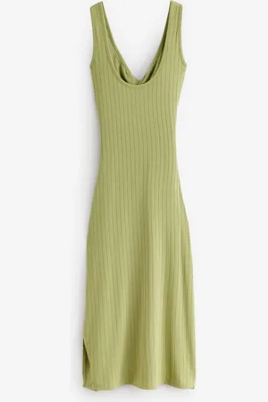 Billabong Take a Look Open Back Jersey Scoop Neck Dress