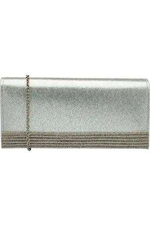 Lotus Silver Clutch Bag with Chain One