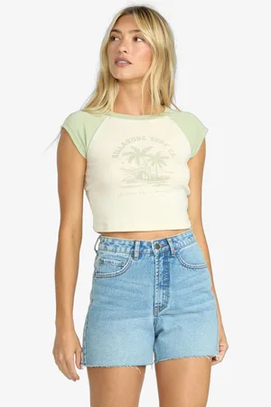 Billabong 100% Cotton Riley Frayed Denim Shorts 34
