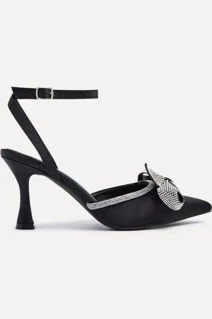 Linzi Angela Stiletto Court Heels With Diamante Bow AU 6 (EU 37)