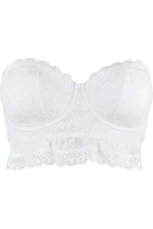 Pour Moi White Strapless Rebel Padded Plunge Bra 34 D