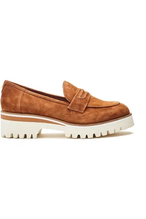 Moda In Pelle Ebonee Cleated Wedge Leather Loafers Featuring Snaffle Trim AU 9 (EU 40)