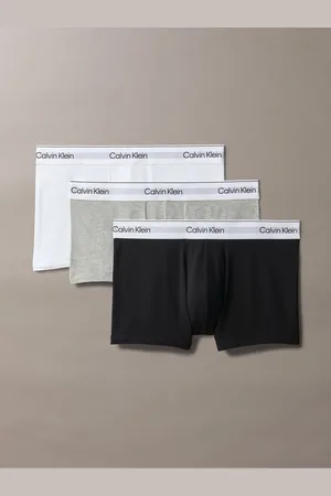 Calvin Klein Black/White/Grey 3 Pack Low Rise Trunks
