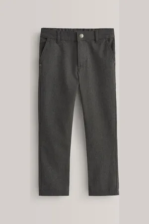 Next Grey Slim Waist School Jean Style Trousers (3-17yrs) 9 Yrs Slim