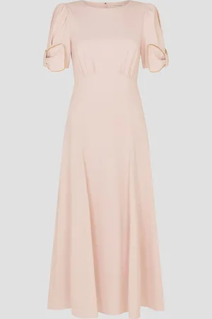 Monsoon Belle Bow Sleeve Midi Dress AU 14