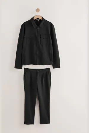 Next Black Co-ord Jersey Shacket & Trousers 2 Pack Set 5XL
