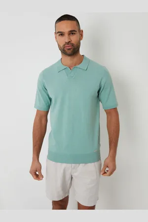 Threadbare Trophy Neck Knitted Polo Shirt L