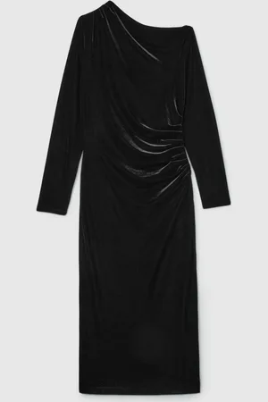 Reiss Brooke Off-the-Shoulder Velvet Dress AU 14
