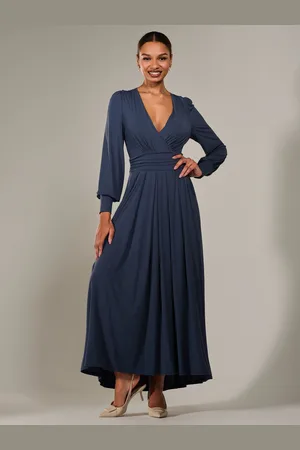 Jolie Moi Long Sleeve Supersoft Jersey Maxi Dress 20